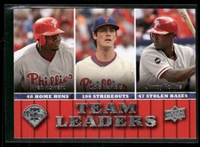 2009 Upper Deck Ryan Howard/Cole Hamels/Jimmy Rollins Philadelphia Phillies #432