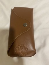 Ray-Ban Brown Leather Hard Case Snap for Sunglasses Glasses Unisex 