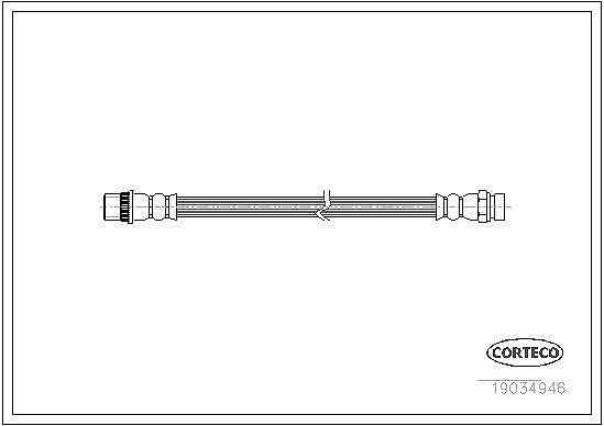 Corteco Bremsschlauch Fahrzeugseite, Hinterachse U.A. FüR CitroËN, Peugeot-image