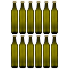 12x 500ml Glasflasche Marasca Glas mit Schrau...
