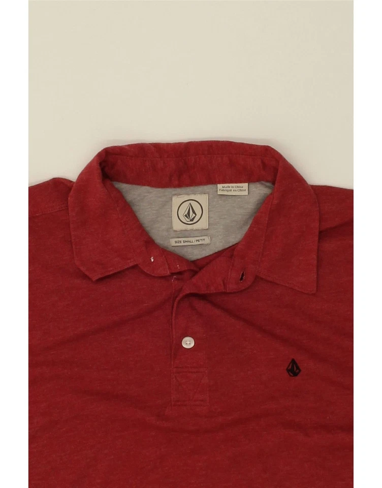 VOLCOM Mens Petit Polo Shirt Small Red Cotton EZ10 - Image 3 of 3