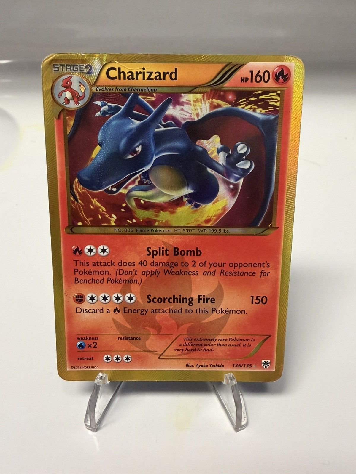 2013 Pokemon Black & White Plasma Storm Charizard #136/135 RARE
