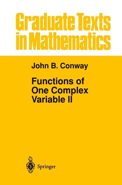 Functions Of One Complex Variable Ii John B. Conway Taschenbuch Xvi Englisch-image