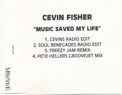 CEVIN FISHER - Music Saved My Life CD Promo House VGC LOOK!!