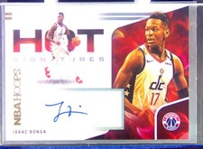2020-21 Hoops Isaac Bonga Auto #HS-IBO Wizards Hot Signatures