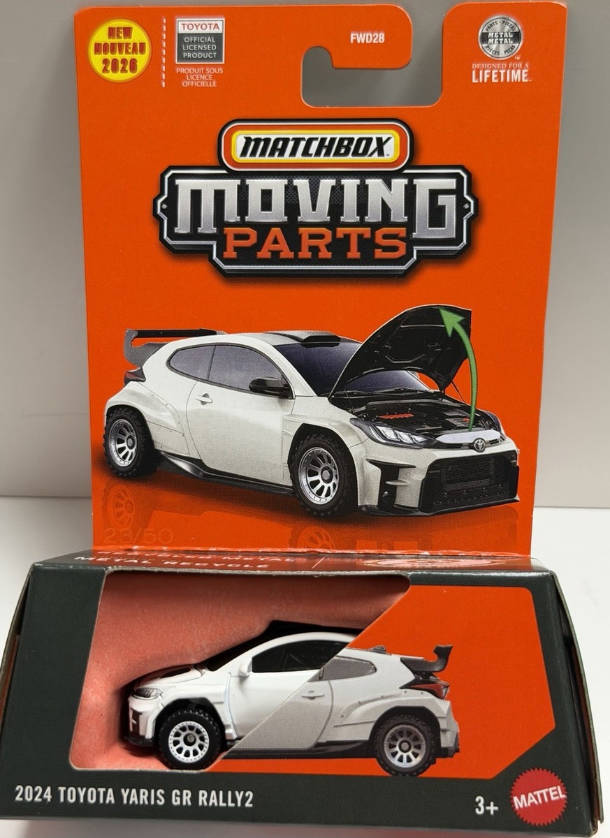 Matchbox 2024 Toyota Yaris GR Rally2 #23 Moving Parts 2026 Case N