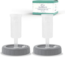 Elementi Mason Jar Fermentation Lids - Easy to Use Fermenting Lids for Wide Mout