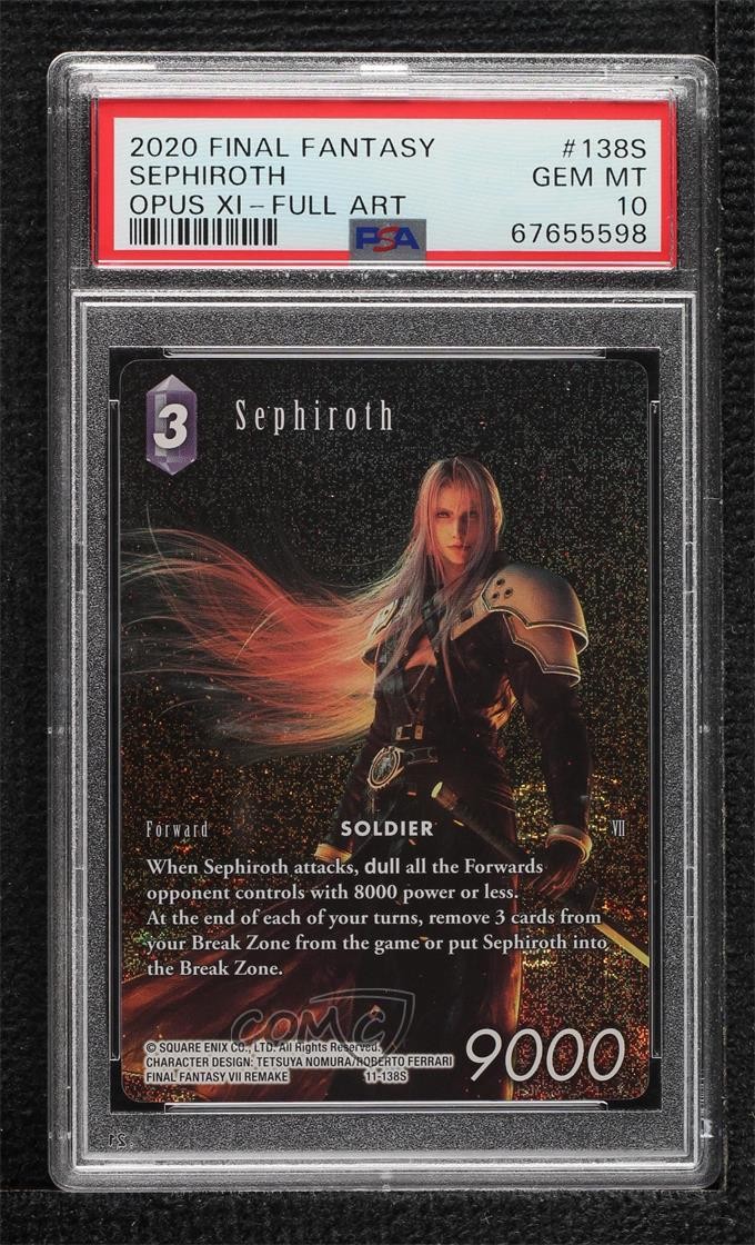 2020 Final Fantasy TCG - Opus 11 Collection Full Art Sephiroth PSA 10 GEM MT