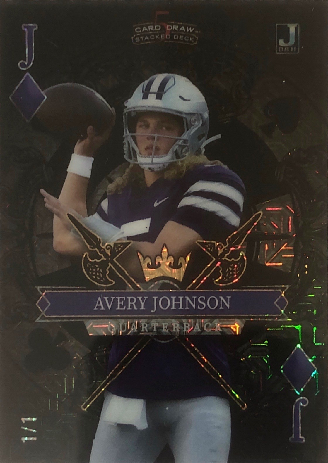 2024 Wild Card 5 Card Draw - Avery Johnson Rookie 1/1 One of One #SDPD-AJN