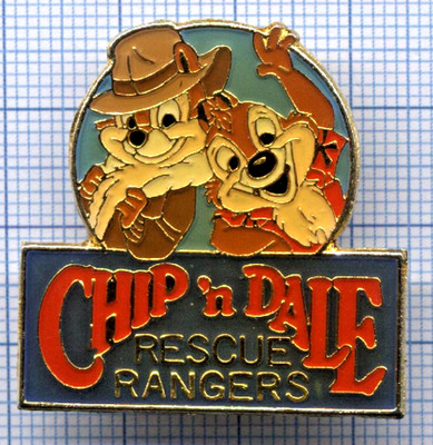 Vintage Disney Afternoon Rescue Rangers Tic et Tac Chip and Dale Pin / TV Serie