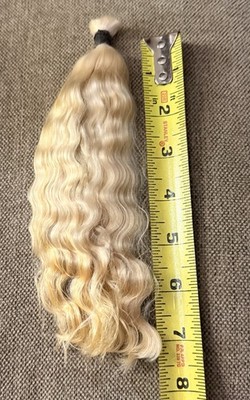 Premium Mohair for reborn doll rooting. Light Blonde, Curly - 16gr