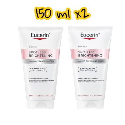 Eucerin Spotless Brightening Gentle Cleansing Foam 150gx2 pcs