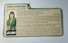 1985 GI Joe LADY JAYE  File Card Only ARAH vintage Covert Operations