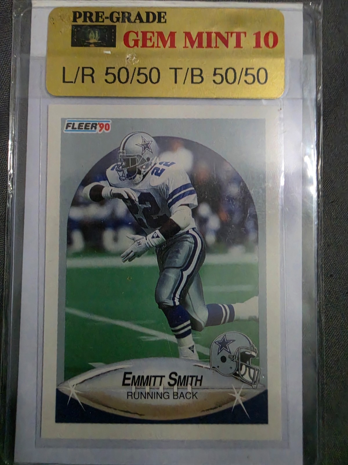 1990 Fleer Update - Emmitt Smith #U-40 Large NFLPA Logo (RC)