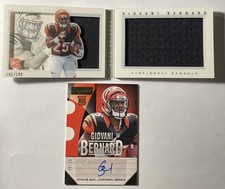 2013 Panini Playbook GIOVANI BERNARD Rookie Jersey Patch Book /199 + Auto 06/10