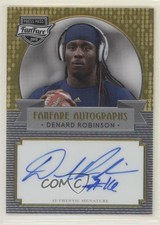 2013 Press Pass Fanfare Gold Denard Robinson #DR Auto m2c