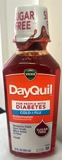 Vicks DayQuil Sugar Free Cold & Flu Relief 12oz / Exp 05/2026