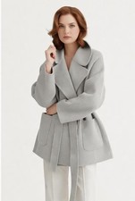 Cashmere And Wool Wrap Short Coat S size 