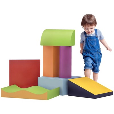 Multicolor Foam Building Block Soft Kids Playset, Daycare & Classroom Activity