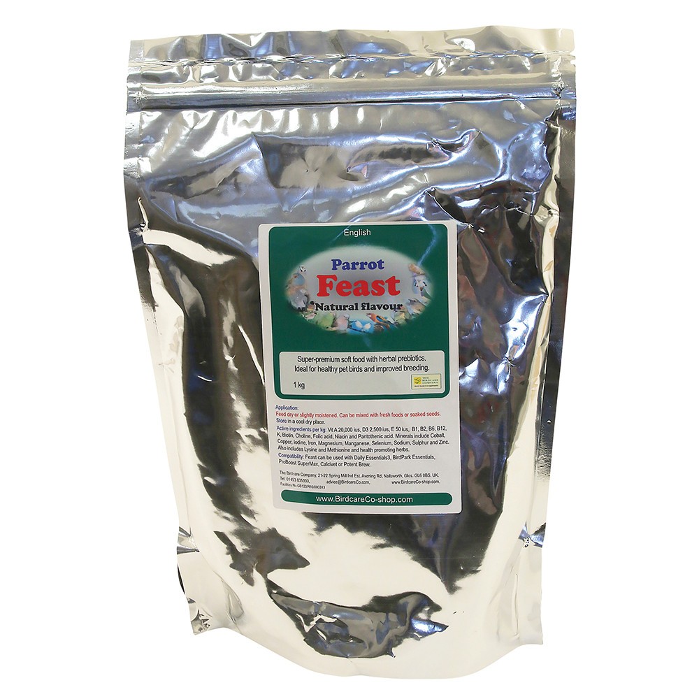 Parrot Feast Eggfood Natural 1Kg support breeding birds and Parrots Parakeets