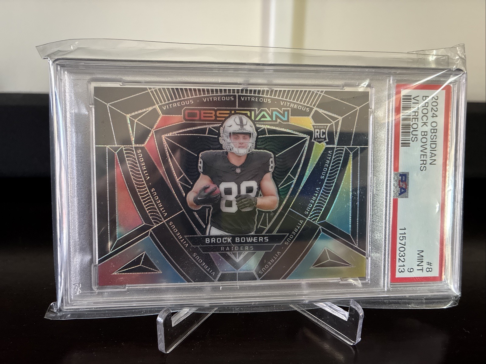 2024 Panini Obsidian - Vitreous Brock Bowers #8 (RC)