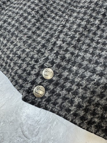 VTG Woolrich Houndstooth Sherpa Lined Insulated Wool Mackinaw Jacket USA Men’s M - Picture 4 of 10
