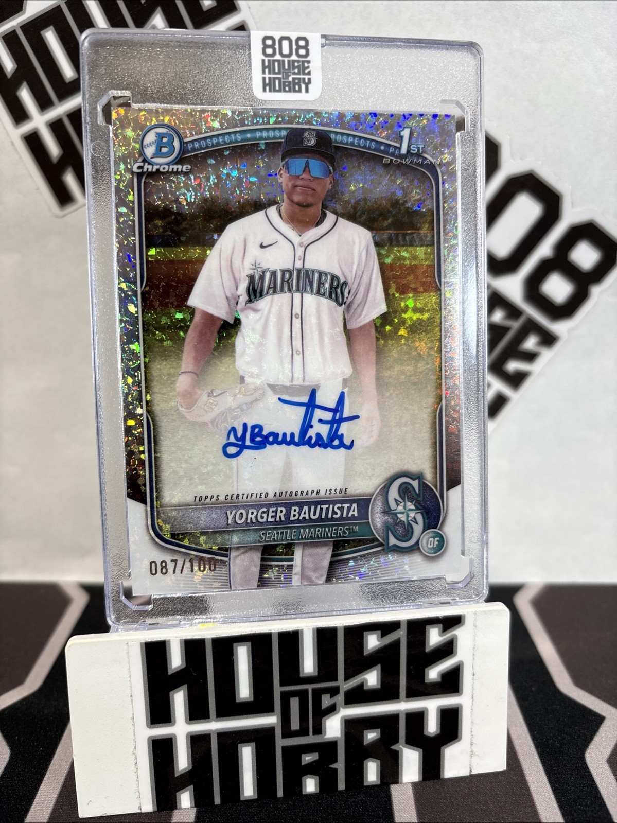2025 Bowman Chrome 1st Yorger Bautista Mini Diamond Auto /100 🔥