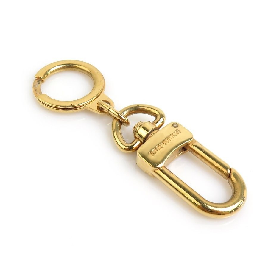 LOUIS VUITTON Anneau Cles Key Ring Gold Metallic M62694 Auth from