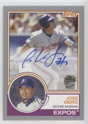 2015 Topps Archives Fan Favorites Silver 84/199 Jose Vidro #FFA-JV Auto 7xr
