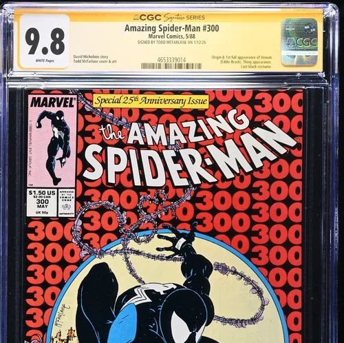 Amazing Spider-Man #300 CGC 9.8 SS Signed Todd McFarlane First Venom 1988