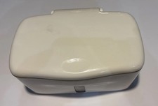 OXO Tot Perfect Pull Baby Wipes Dispenser White Gray Weighted Plate Empty. CLEAN