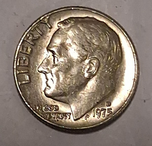 1975-D Roosevelt Dime 10C Denver Business Strike Copper KM#195