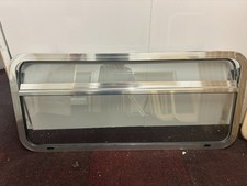 48"  x 21"Double Glazed Clamp in Narrow Boat Hopper Windows in Silver