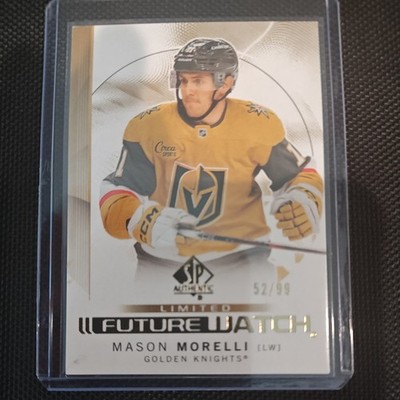 2024-25 sp authentic Gold Future Watch Mason Morelli Golden Knights #52/99