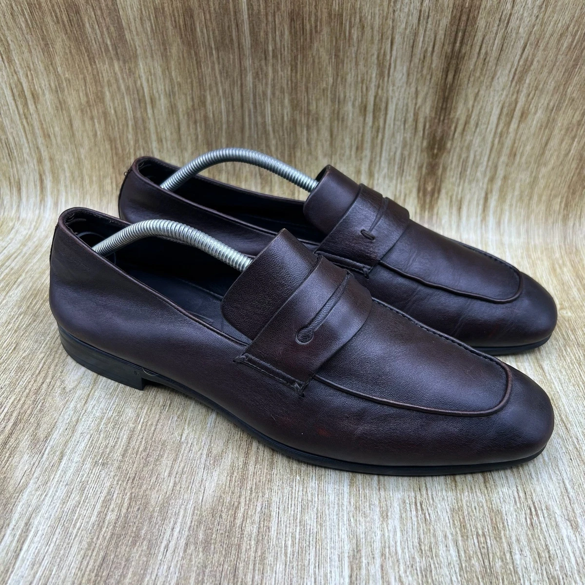 Ermenegildo Zegna Men\'s Dark Brown Leather Oxfords 9.5 EE Men main image 3