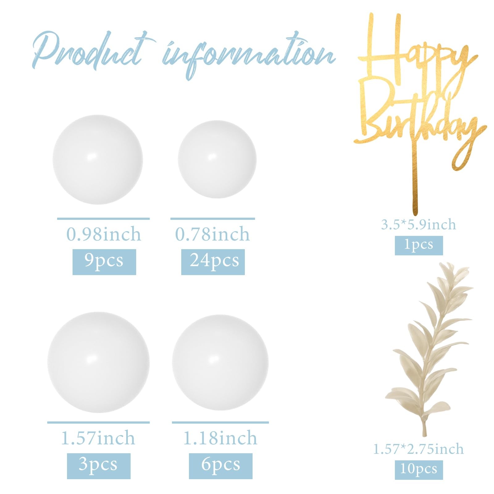 MIAHART Ball Cake Toppers Boho Grass Cake Topper Ball Cake Insert Decoration for