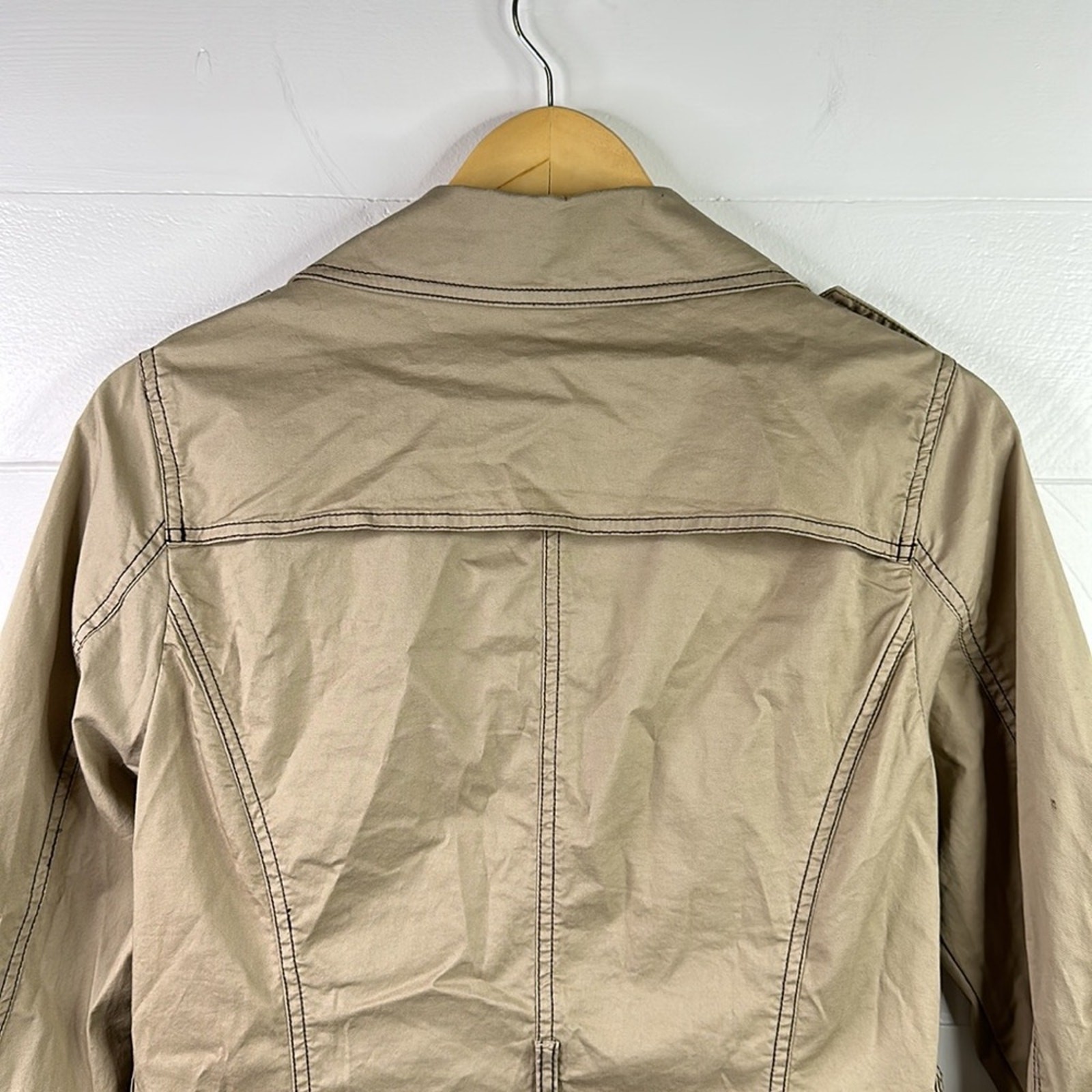 WILLI SMITH Tan Button Up Collared Jacket With Po… - image 3