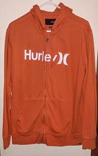 Vintage Hurley Hoodie Full Zip Sweatshirt Mens XL Skater Grunge Punk Y2K