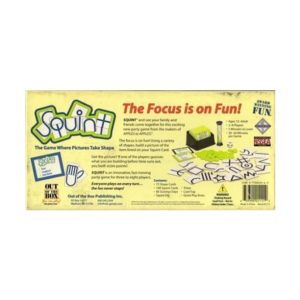 Out of the Box Boardgame Squint Box SW (New) - Image 2 of 2