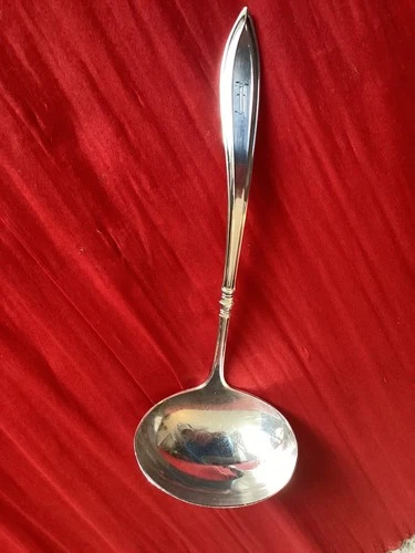 Gorham Sterling  Portsmouth 1918 Gravy Ladle Monogram 7 1/8 Inches 55 Grams
