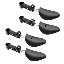 2 Pairs Adjustable Women Shoe Trees, Black Plastic Shoes Stretcher Shaper Sup...