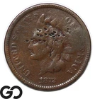 1872 Indian Head Cent Penny, Good Bid: 82