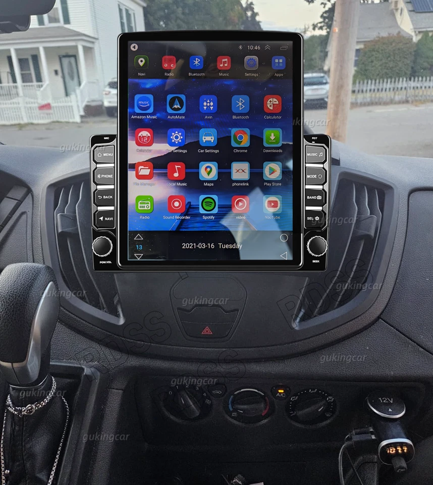 适用于 2015 - 2019 年福特 Transit 150 250 350 Android 13 9.7 英寸汽车收音机 CarPlay 立体声 — 第 3/4 张图片