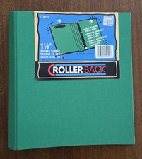 Mead Canvas Roller Back Binder Green Nwt Nos 1.5"