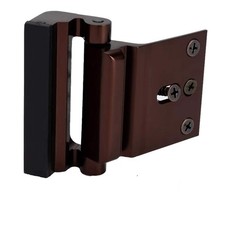 Home Security Door Reinforcement Lock Latch for Kids Safety Brown Durable