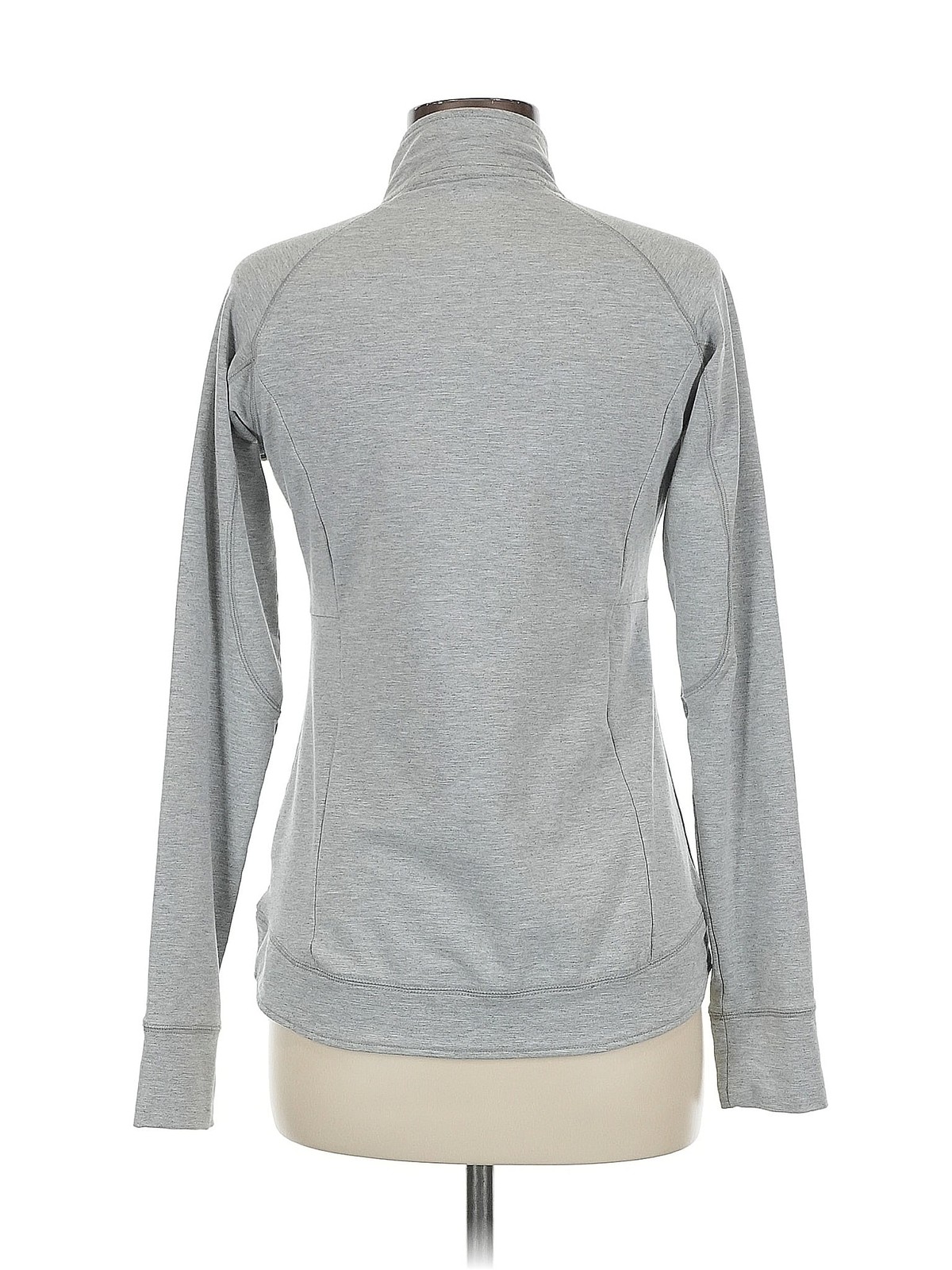 Asics Women Gray Track Jacket M thumbnail 2