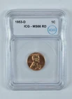1953-D Lincoln Wheat Cent MS66 RD ICG *3245