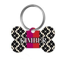 Designer Themed Personalized Pet ID Dog Tag Name Plate Fancy Design Unique Bone