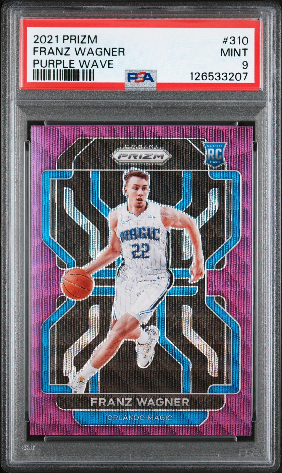2021 PANINI PRIZM PURPLE WAVE #310 FRANZ WAGNER PSA 9