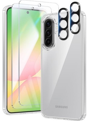 Klar Hülle + Displayglas + Kameraschutz für Samsung A56 A36 A26 A16 A55 A35 A15
